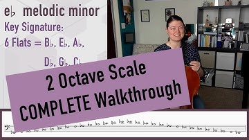 2 Octave Scale: e-flat melodic minor (WITH instructions!)