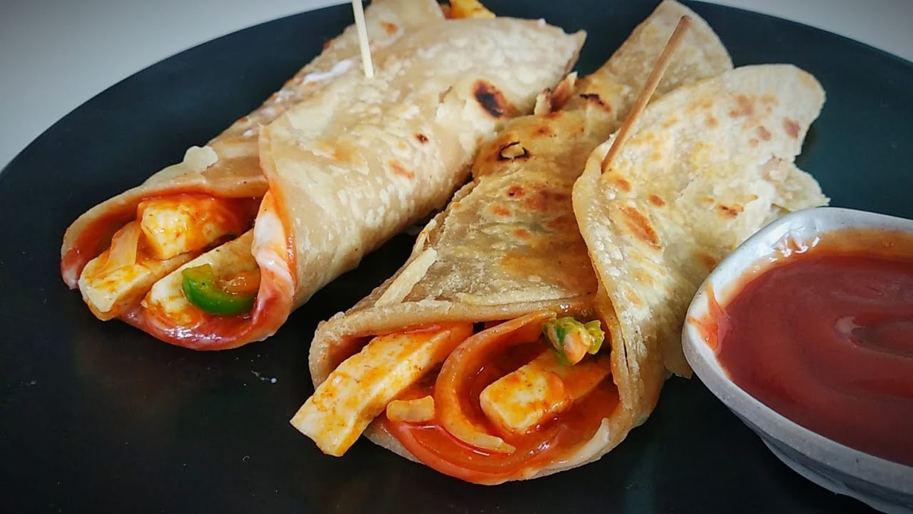Schezwan paneer roll