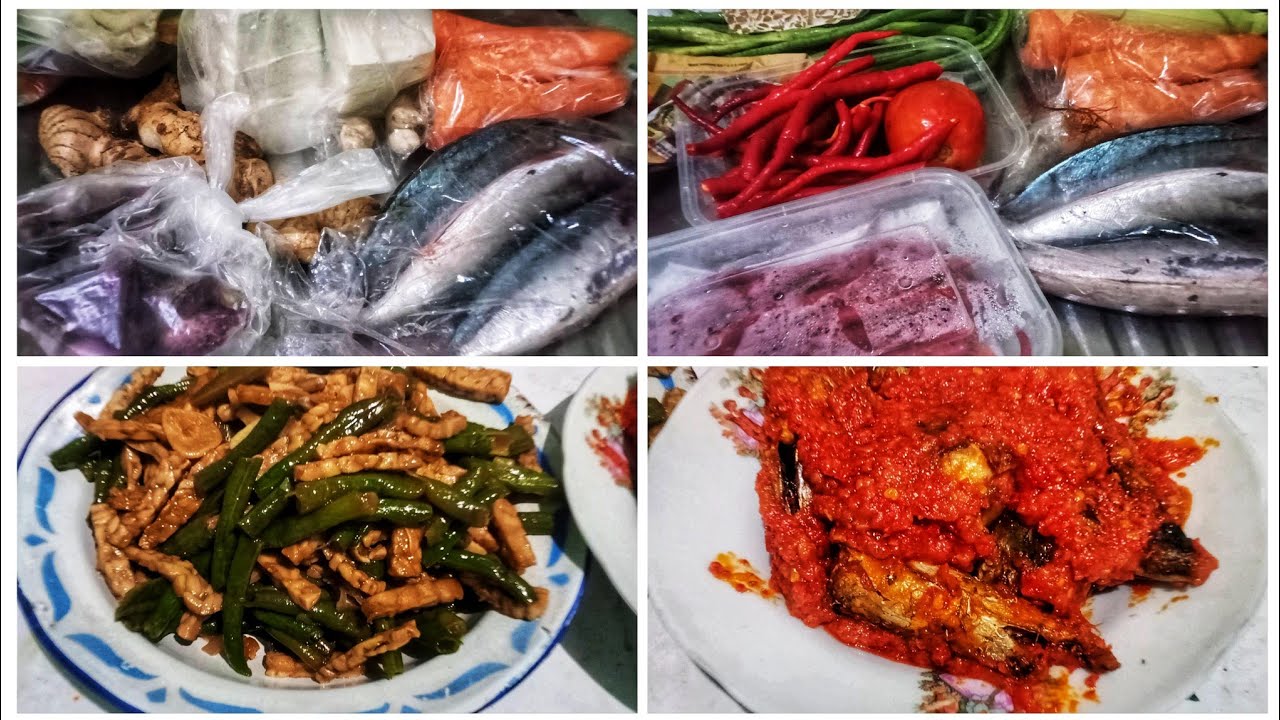 BELANJA 50 RB LANJUT MASAK OSENG TEMPE KACANG PANJANG DAN BALADO lKAN 