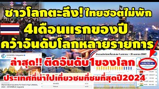 ชาวโลกตะลึง!ไทยฮอตไม่พัก4เดือนแรกของปีท่องเที่ยวไทยคว้าอันดับโลกหลายรายการ จำนวน นทท พุ่งแตะ11ล้านคน