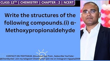 Write the structures of the following compounds.i) α-Methoxypropionaldehyde
