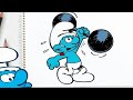 طريقة رسم سنفور قوي                         