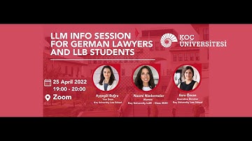 LLM in Public and Private Law at Koç University Information Session for German candidates