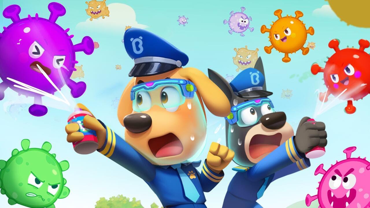 Enfrentamiento Contra Virus 😷 Dibujos Animados 🔍Sheriff Labrador en Español
