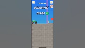 draw bridge puzzle game play level 500🚘 #gaming #drawing #Shorts
