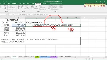 11 用DATEDIF計算精確年齡