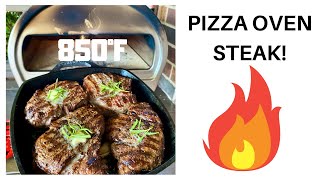 Cooking Steaks at 850°F  in my roccbox pizza oven!