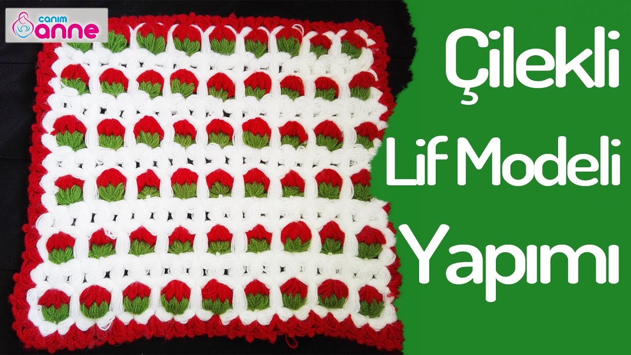 Pembe Çilek Lif Modeli Yapılışı Anlatımlı Videolu Pembe Çilek Lif Modeli Yapılışı Anlatımlı Videolu