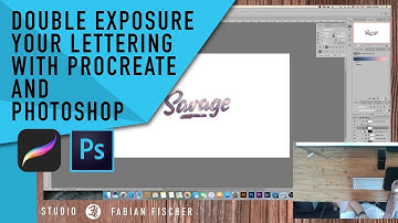 How to make a double exposure effect with your letterings of procreate