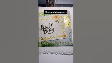 Sewing on paper with fabric scraps and photographs - card making inspiration