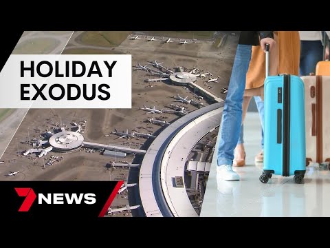 Brisbane Airport packed with 55,000 travellers in big start to summer | 7 News Australia