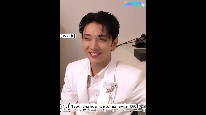 joshua and dk winking at each other 😉😭 #seventeen #joshua #dk #dokyeom