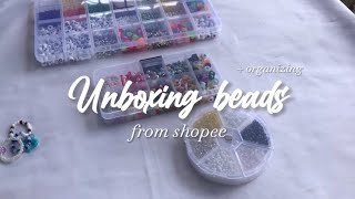 Unboxing beads from shopee   organizing 🌷