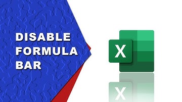 How to Disable the formula bar in Excel