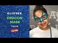 Glitter Dragon Mask Face Painting Tutorial