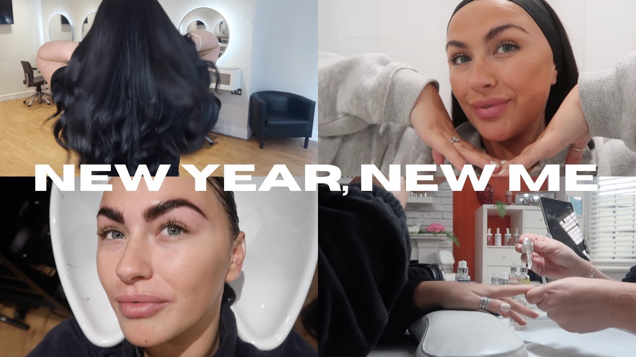 GLOW UP WITH ME! new hair, nails, brows and lashes wooooo - YouTube