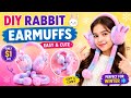 🔥 DIY Rabbit Earmuffs Tutorial 🐰❄️ | Make Cute Winter Earmuffs at Home Under ₹5 😍