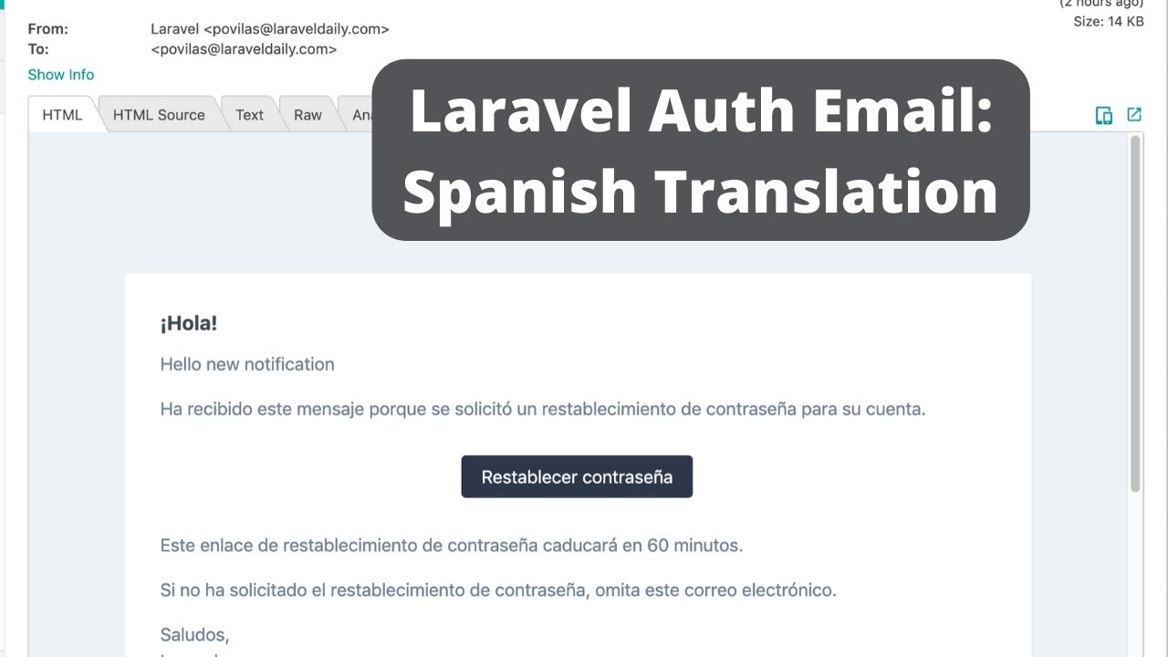How To Translate Customize Laravel Auth Default Emails YouTube
