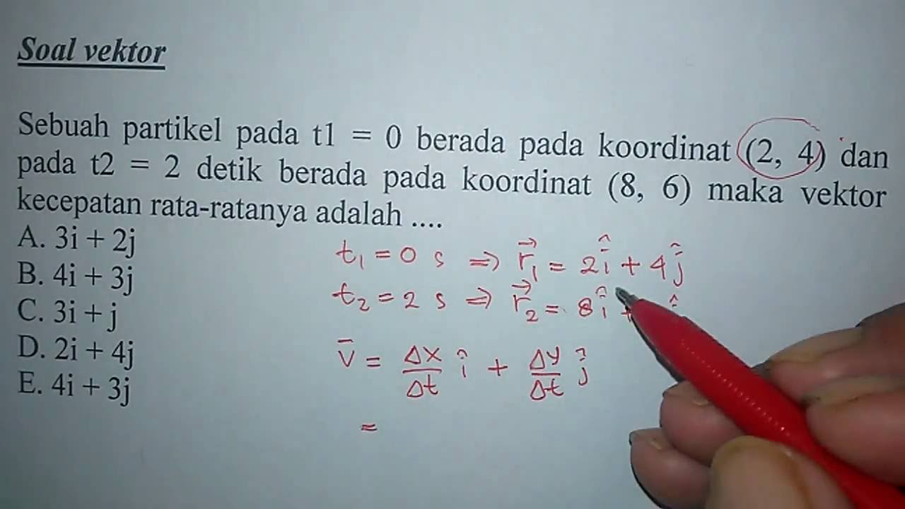 Tutorial mencari vektor kecepatan rata rata YouTube