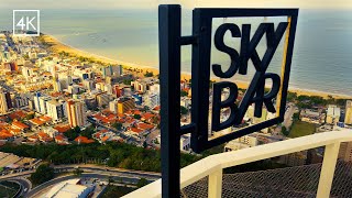 Conhece o BAR mais alto próximo ao mar do Brasil? SKYBAR - João Pessoa - Paraíba. 4k Experiência.