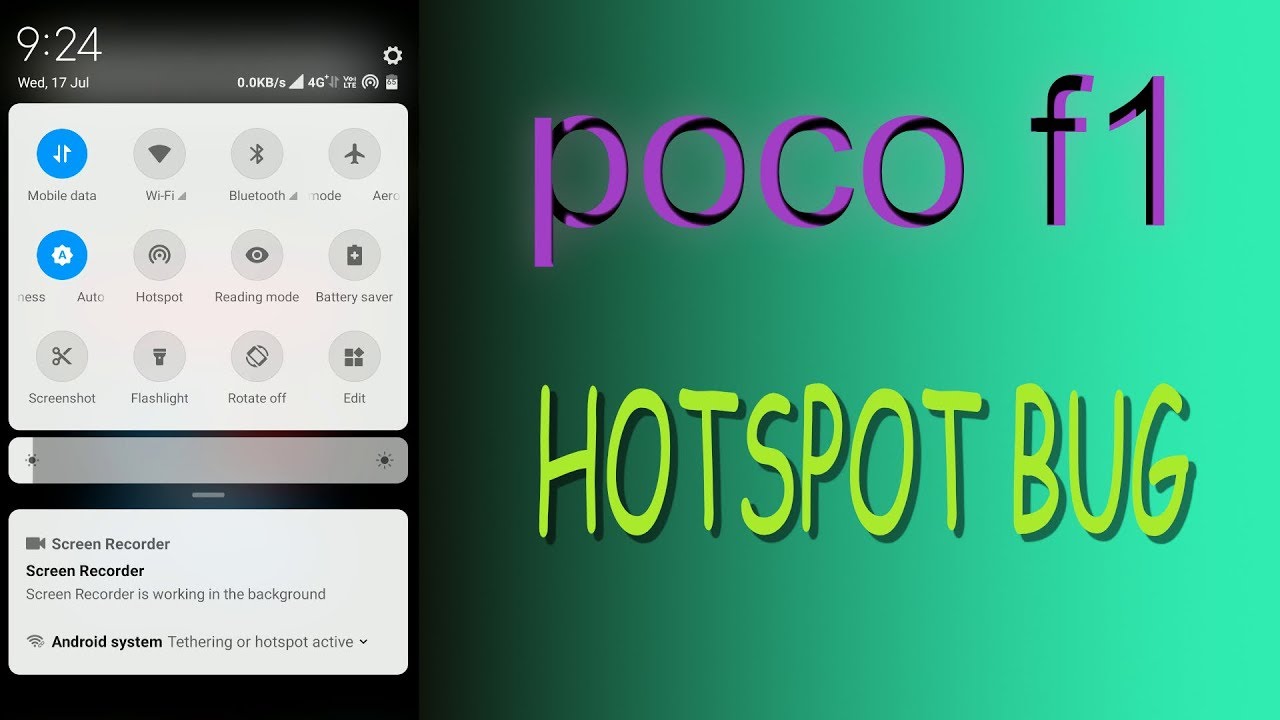 poco f1 hotspot bug in latest update