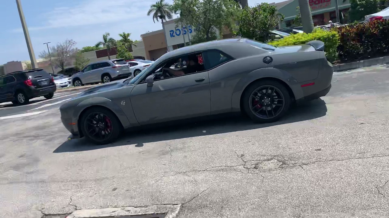 2018 Dodge Challenger wide body hellcat loud takeoff and supercharger whine! YouTube