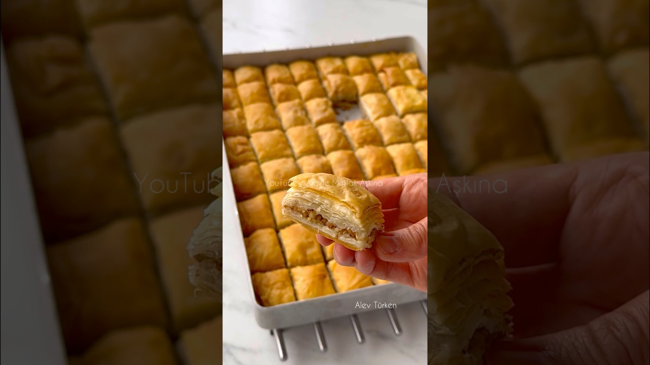 Çıtır çıtır el açması baklava tarifi 🤌🤤 #pratiktarifler #tarif #recipe #baklava