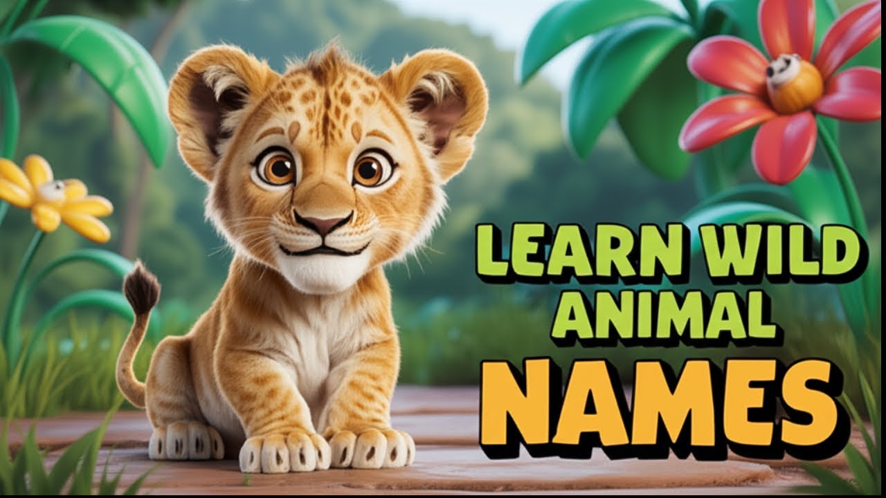 Wild Animals | Learn wild animals names in English | Kids vocabulary | English Educational Video