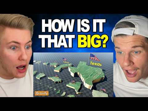 GERMAN BROTHER is SHOCKED by the SIZE OF US STATES!! ITS BIGGER THAN GERMANY?!!