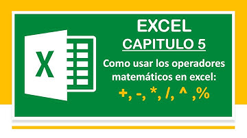Operadores Suma, Resta, Multiplicacion, Division, Potencia, Porcentaje en Excel