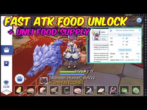 วิธีปลดล็อก ATK จากอาหารอย่างรวดเร็วและอุปทานอาหารไม่เพียงพอ | Ragnarok Mobile รักนิรันดร์