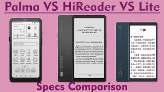 Onyx Boox Palma VS Hisense Hi Reader VS Hisense Touch Lite - Specs Comparison