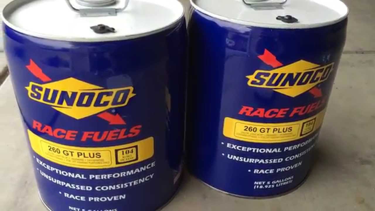 Sunoco Race Fuel Chart