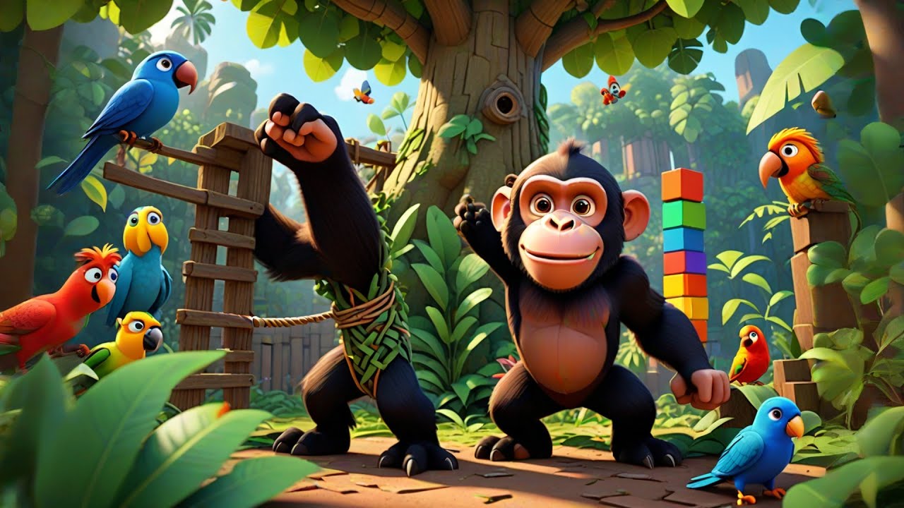 Two Cheeky Chimps Build a Castle + More Nursery Rhymes & Kids Songs