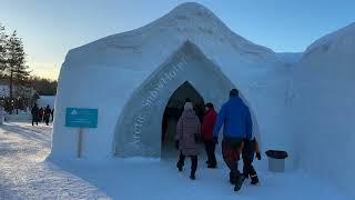 Arctic Snow Hotel with ice bar in Rovaniemi, Lapland Finland