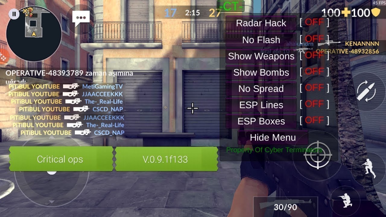 critical ops mod menu 1.24