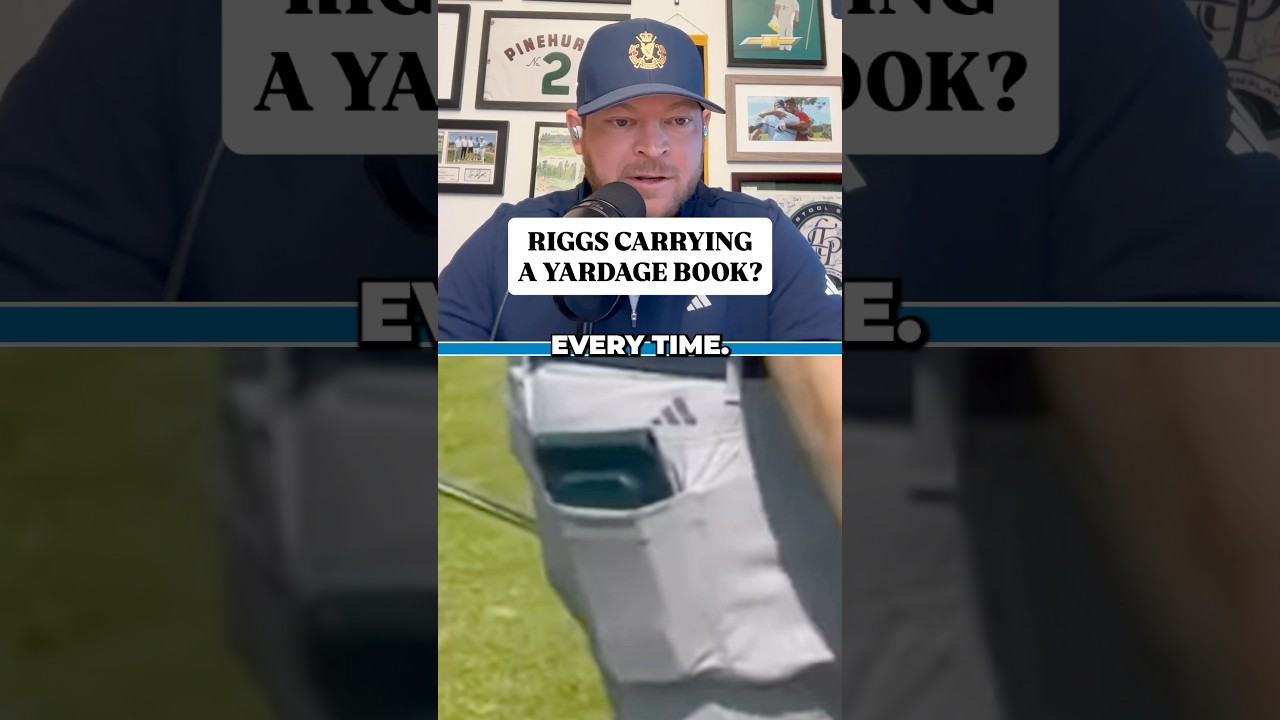 Riggs carrying a yardage book in videos? He explains why. @Chevrolet #Ad