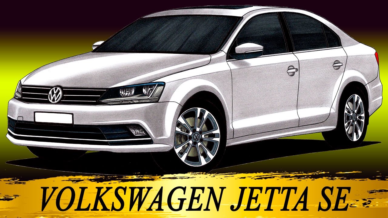 Малюємо Volkswagen Jetta SE How to draw Volkswagen Jetta SE