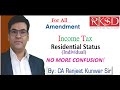 RESIDENTIAL STATUS | AMENDMENT IN SECTION 6 | By CA Ranjeet Kunwar Sir