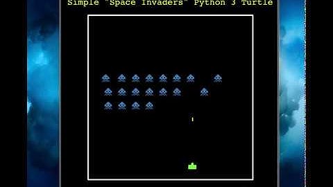 Simple "Space Invaders" with python 3 and Turtle