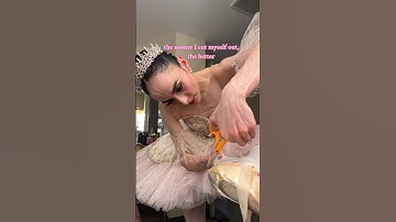 CUTTING OUT OF POINTE SHOES #ballerina#pointeshoes#sewing#balletdancer#reality#balletcore