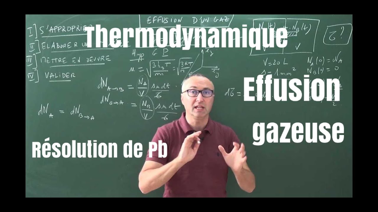 Résolution de problème en thermo : effusion gazeuse