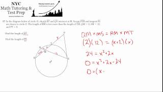 Geometry Regents June2012 #37 - Chords, Secants, and Tangents