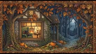 Cozy Autumn Night with a Pug 🍂 Fireplace & Soft Jazz for Studying, Reading & Relaxing screenshot 4