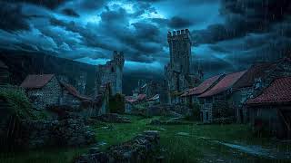 Old Castle Rain Sounds for Sleeping and Insomnia Therapy | Deep Sleep with Heavy Rain Sounds