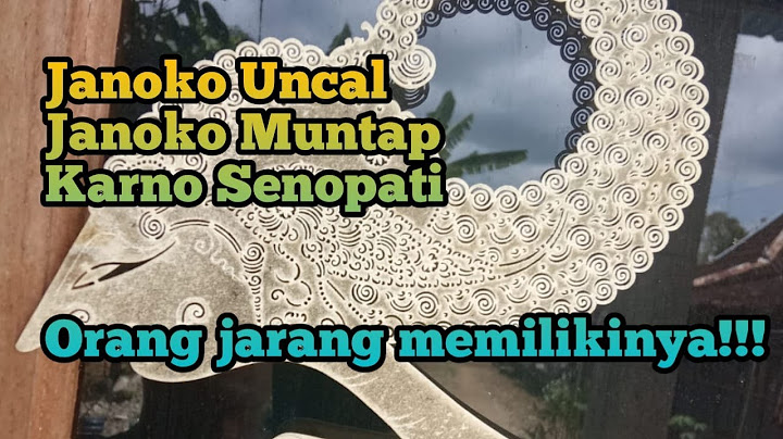 Janoko memakai uncal dan sejarah singkat babonnya
