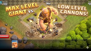 MAX LEVEL GIANT VS 8 CANNONS! (Total Destruction) screenshot 5