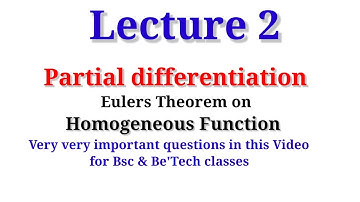 PARTIAL DIFFERENTIATION Bsc1st Differential Calculus