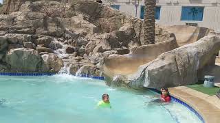 Ethan going down waterslide!