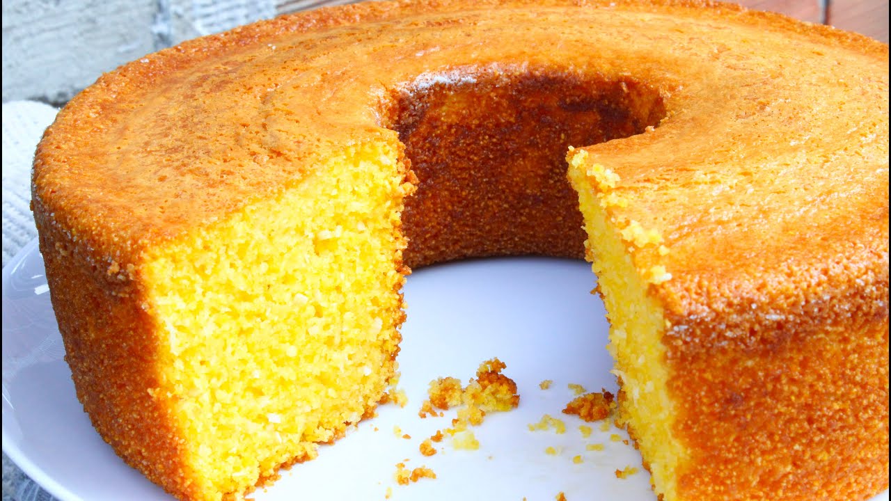 BOLO DE FLOCÃO DE MILHO, RÁPIDO, FÁCIL E FOFINHO